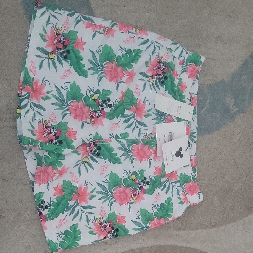 Janie and Jack Floral Swim Trunks - Green and Pink